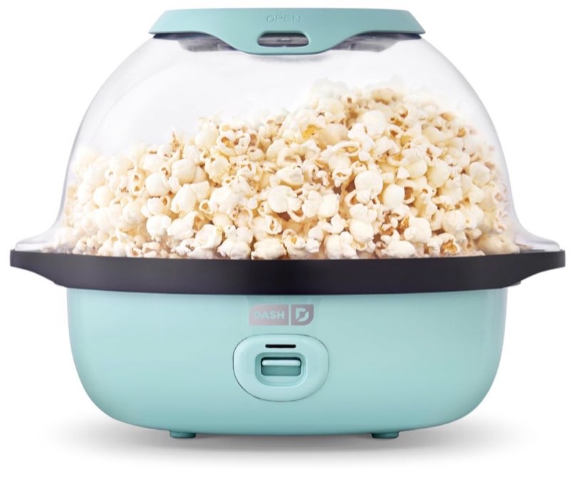 Dash SmartStore Deluxe Stirring Popcorn Maker - Hot Oil Electric Popcorn Popper with Butter-Warming 