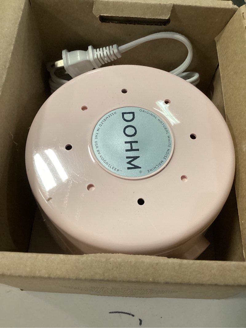 Condition photo showing New/Like New for yogasleep dohm classic (pink) the original white noise machine, soothing natural sound from a real fan, noise cancelling for office privacy, travel & meditation, sleep therapy for adults & baby pink pack of 1