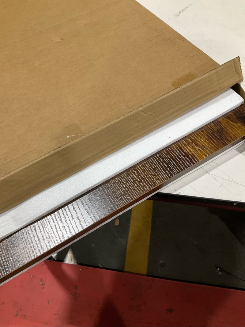 Condition photo showing Good Condition for goylser wall mounted folding table floating desk for dining, laundry room, office, fold down desk with bracket 35"x20.5" rustic brown
