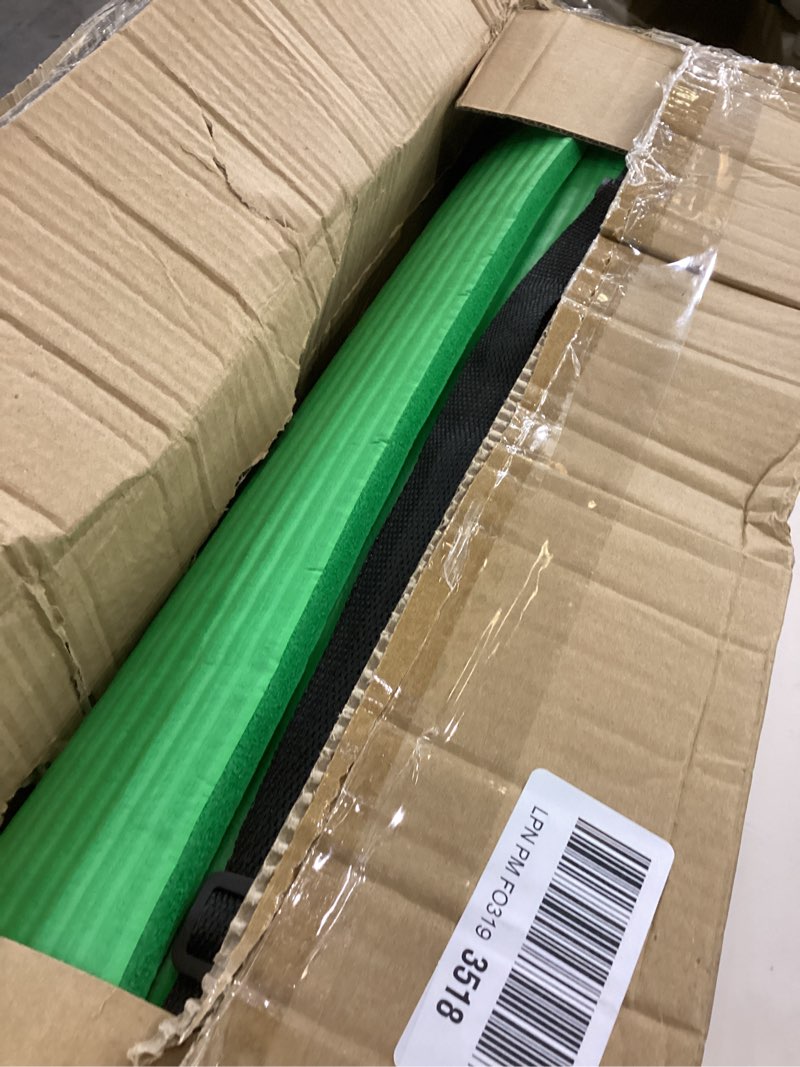 Fitvids All Purpose 1/2-Inch Extra Thick High Density Anti-Tear Exercise Yoga Mat and Knee Pad with Carrying Strap, Multiple Colors Green