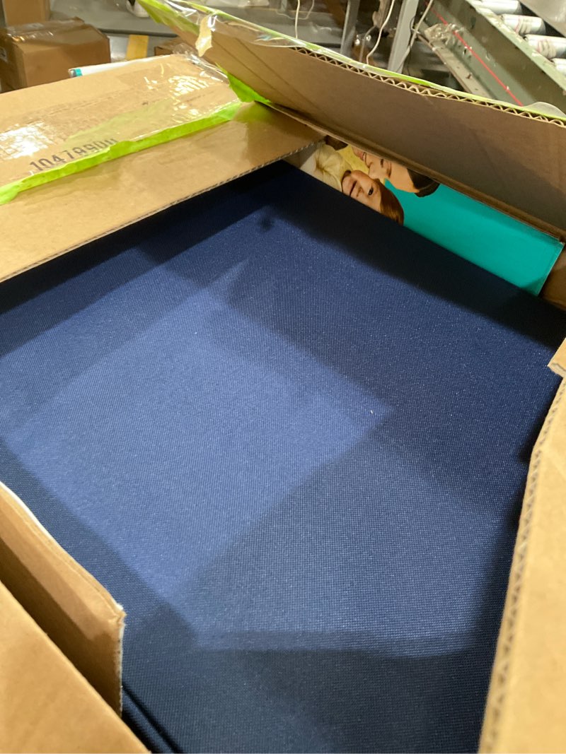 Condition photo showing As Is for BALEINE Laundry Hamper with Lid, Tall Laundry Baskets with Bamboo Pull Handles, Large Laundry Bin with Internal Support (36 Gal/140L, Blue) 140 liters Blue