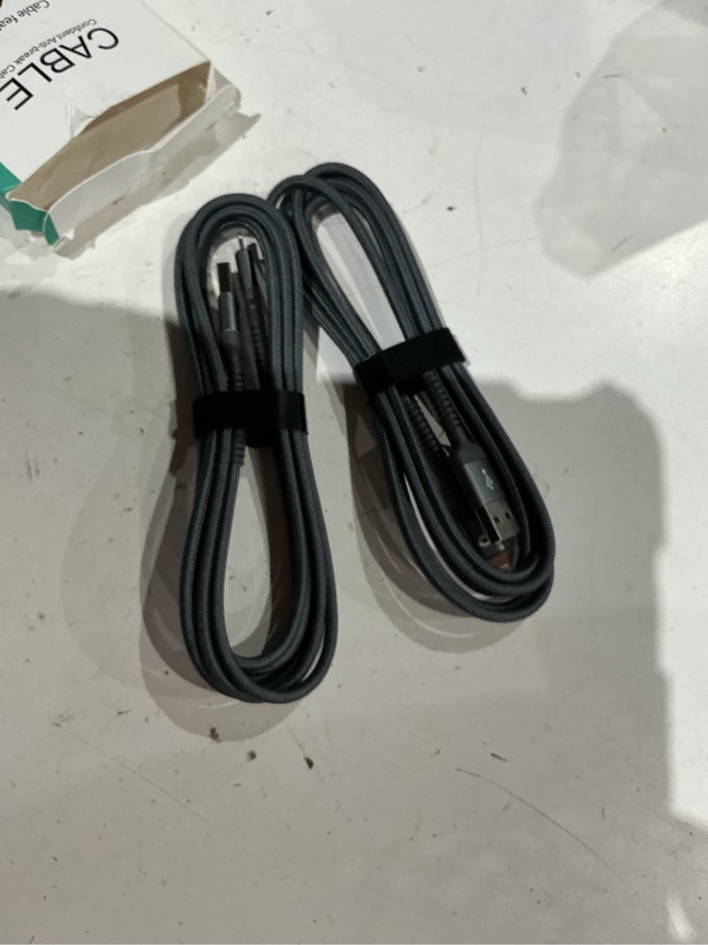 Condition photo showing Good Condition for iphone charger cable 2pack 6ft, nylon braided lightning cable, [apple mfi certified] fast charging iphone charger cord compatible with iphone 14 13 12 11 pro max xr xs x 8 7 6 plus ipad and more 6ft usb a to lightning grey
