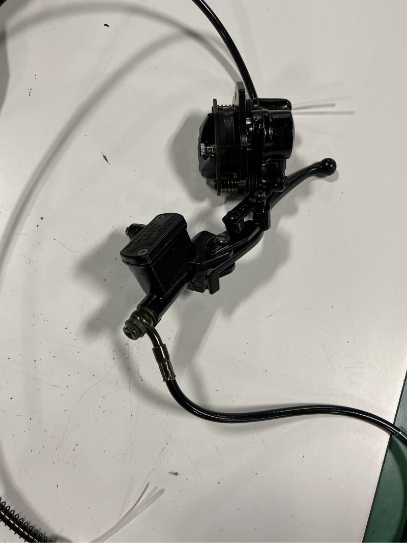Condition photo showing As Is for rear hand hydraulic disc brake left hydraulic brake master caliper assembly compatible for chinese taotao roketa sunl 50cc 90cc 110ccc 125cc go-kart dune buggy quad atv dirt mini bike kinroad 1