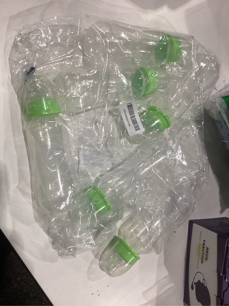 Condition photo showing As Is for i bottles only ln8 sets funny plastic bottle chug baby shower games, diaper change game kit with 8 plastic baby bottles, 8 disposable diapers and 1 game sign for gender reveal party favors(greenery,green) green greeneryopte