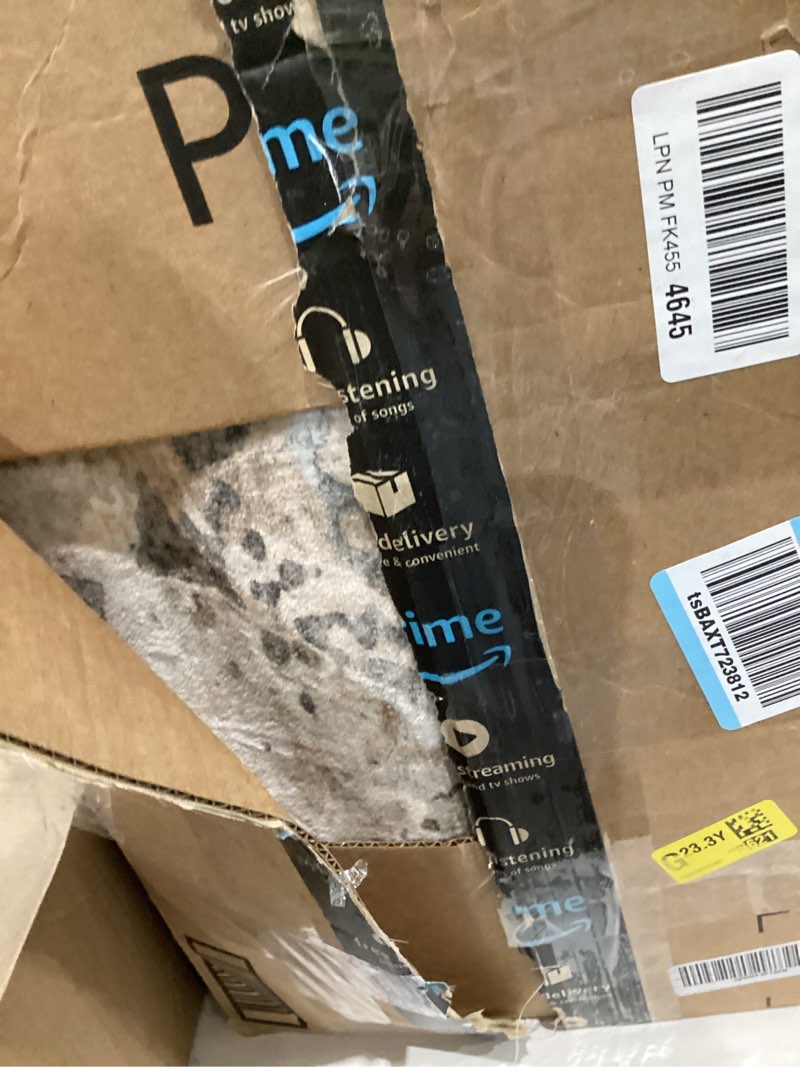 Condition photo showing As Is for Carpelux 8x10 Area Rugs for Living Room, Abstract Neutral Large Washable Rug, Indoor Soft Non-Slip Floor Carpet for Bedroom Dining Room Home Decor, Brown/Grey 8' x 10' (Rectangular) Brown/Grey