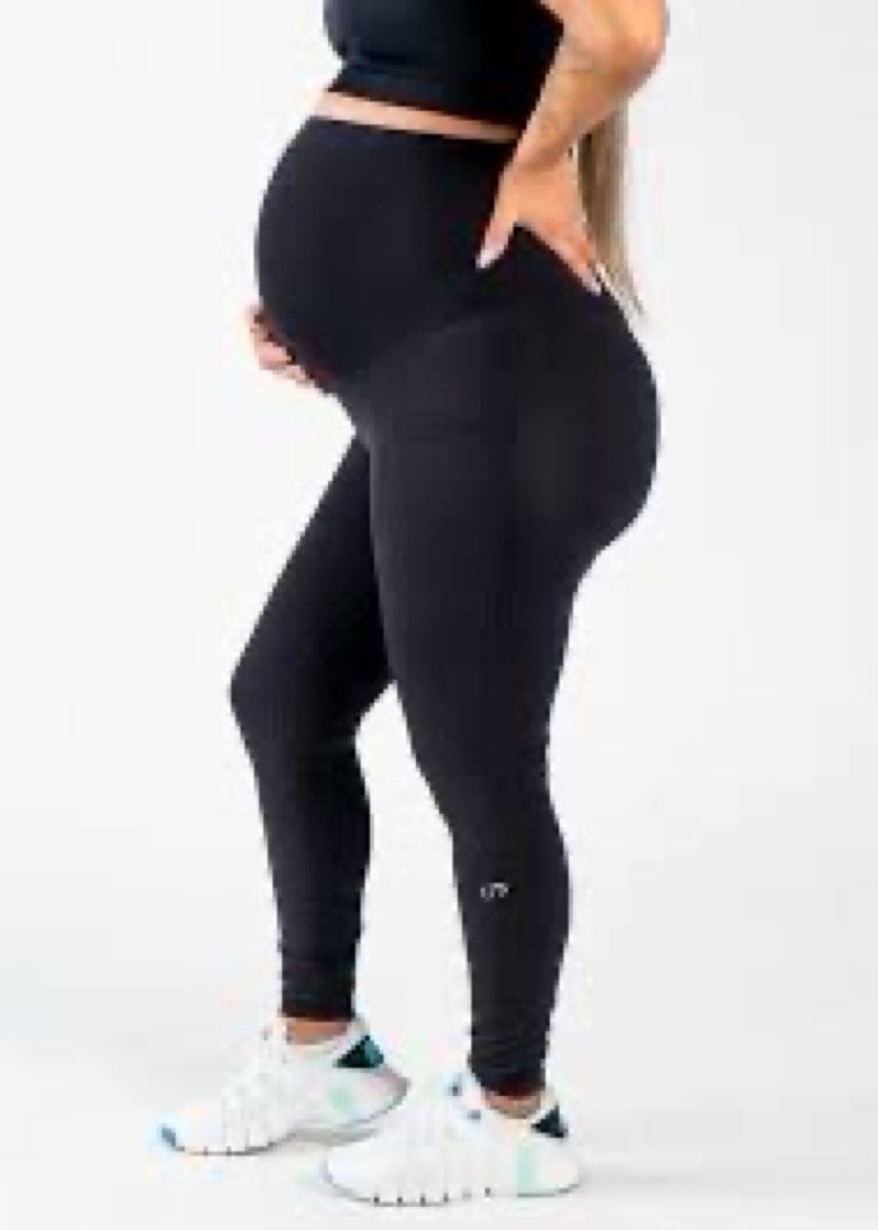 Y25D Maternity L...ncy Yoga Leggings MUN22341 BLACKOXL