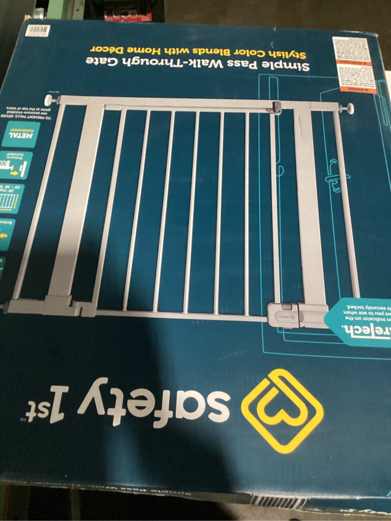 Condition photo showing Good Condition for babelio baby gate for doorways and stairs, 36-41" pet gate with wide walk thru door and lock indicator, no drill pressure mounted safety gate with double lock and self-closing, black black 36-41"w, 30"h