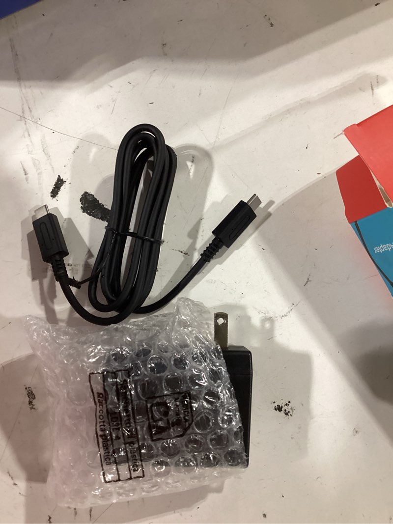 Condition photo showing As Is for charger for nintendo switch, 45w ac adapter fast charging with 5ft detachable usb c cable, compatible with switch/oled/lite, steam deck, support tv mode, original quality 45w + 5ft cable