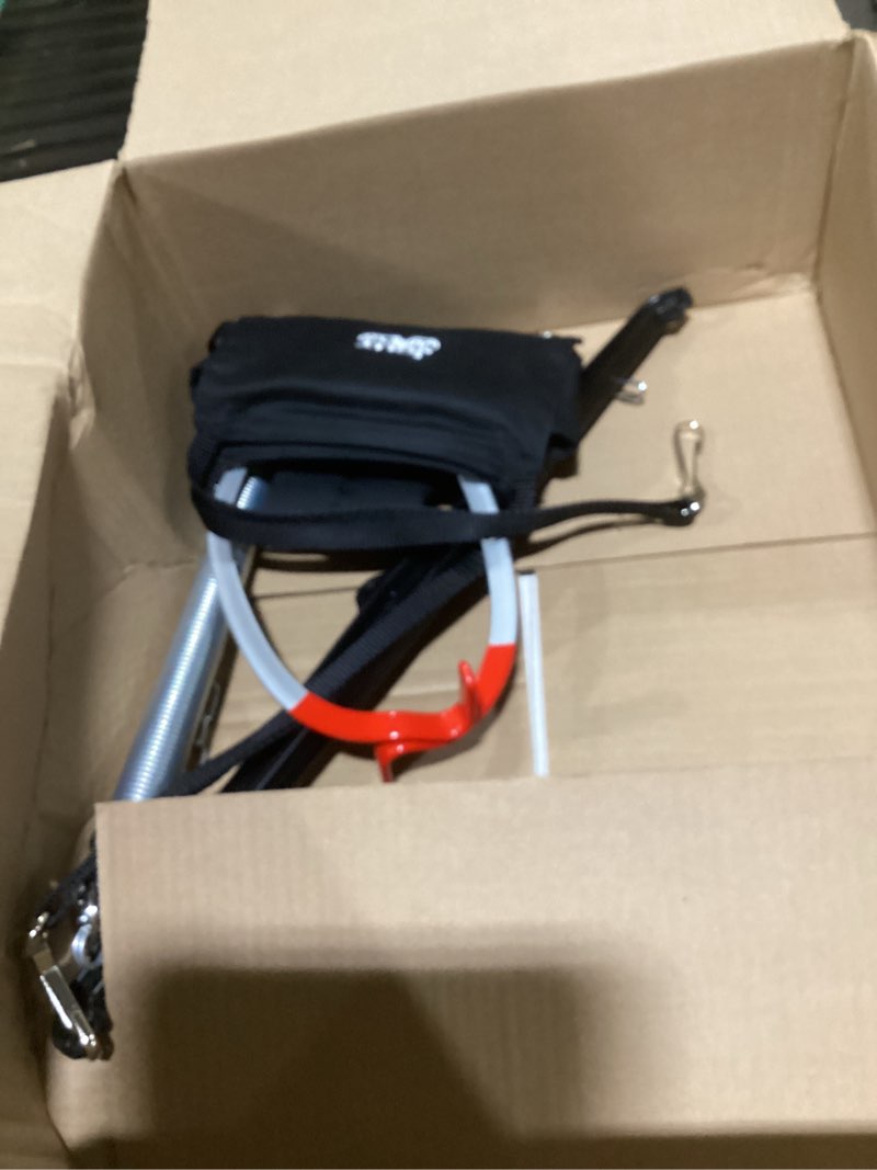 Condition photo showing Good Condition for jolly jumper iconic (black), doorway baby jumper, indoor exercise saddle seat, adjustable height, for infants up to 28lbs, no stand required black saddle