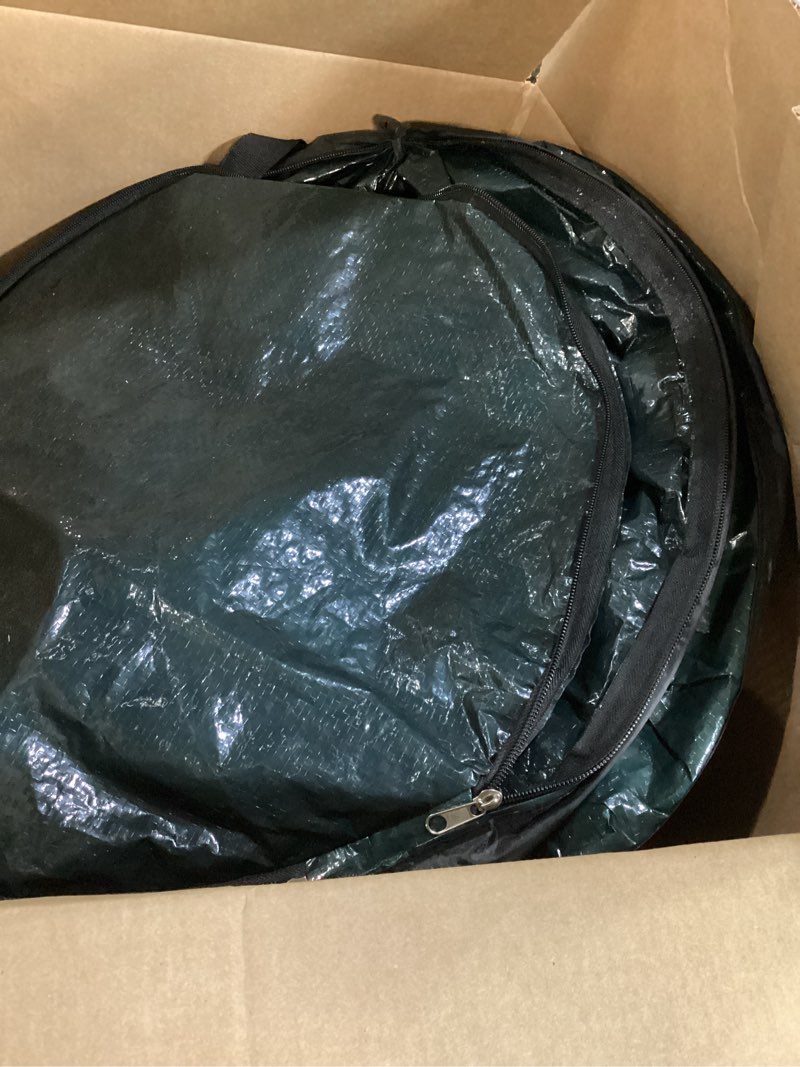 Condition photo showing Good Condition for 29.5-gallon pop up outdoor garbage can - collapsible trash can for parties, yard waste, or laundry - camping accessories by wakeman green 29.5 gallons