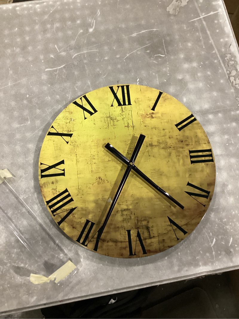 Designart 'Yellow Grass Flower at Sunset' Traditional wall clock