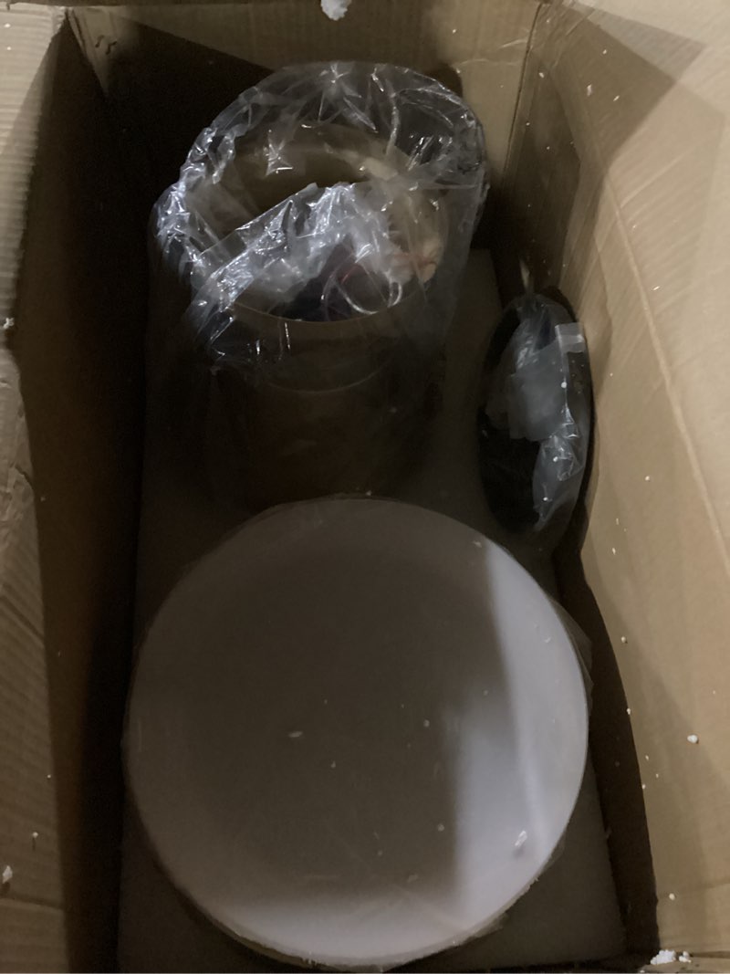 Condition photo showing As Is for 52" Gold Ceiling Fan with Lights Remote, Modern Led Low Profile Fan, Champagne Flush Mount Ceiling Fan Light Kit with 5 Abs Reversible Blades 6 Speeds & Timing for Living Room Bedroom Type#1