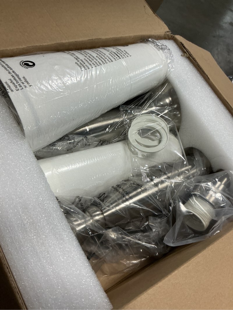 Condition photo showing Good Condition for White Lamps for Bedrooms Set of 2 - Touch Control Bedside Lamp with USB C+A, 3 Way Dimmable Nightstand Lamps with USB Port, Table Lamp for Living Room(White Shade and Nickel Base) B. White Shade and Nickel Base 22.5in Touch Control