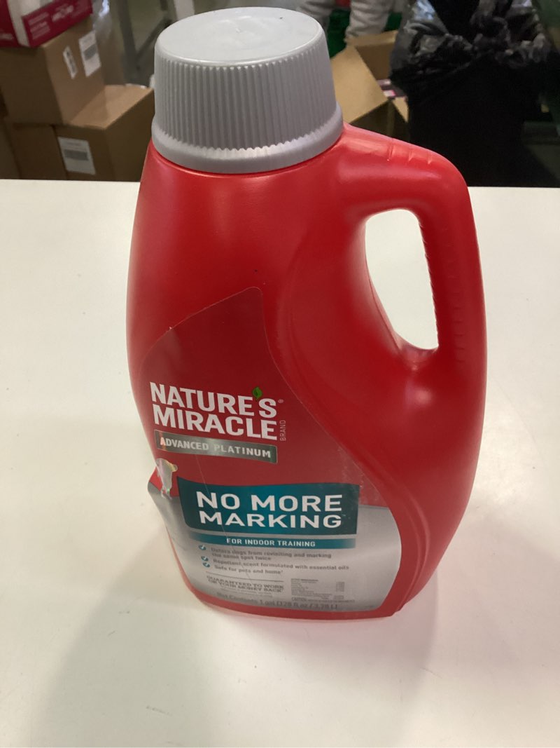 Condition photo showing New/Like New for Nature’s Miracle Advanced Platinum No More Marking, 128 Ounces, Helps Discourage Repetitive Pet Marking 1 Count (Pack of 1)