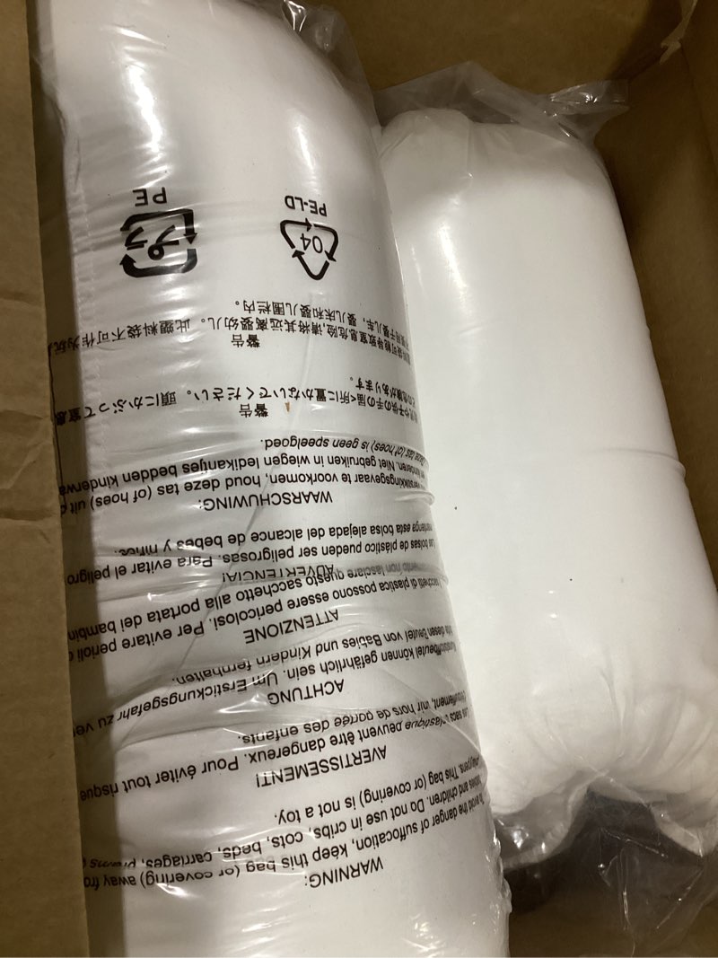 Condition photo showing As Is for (similar) amazon basics down alternative pillows for stomach and back sleepers, soft density, standard, pack of 2, white, 26 in l x 20 in w standard (pack of 2) soft pillow