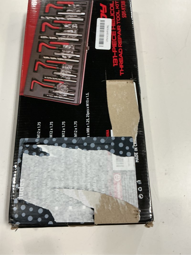 Condition photo showing New/Like New for metric helicoil thread repair kit: 131-piece heli coil hss drills inserts taps & tools m5 m6 m8 m10 m12 automotive engine spark plug cylinder insertion rethreading tools universal rethread restorer 131-pc. metric