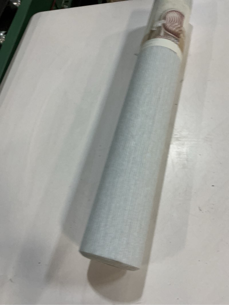 Condition photo showing Good Condition for Haimin Grasscloth Wallpaper Peel and Stick 20.9in X 393in Fabric Contact Paper Wall Paper Textured Wallpaper Horizontal Stripes Look Self-Adhesive Thick Vinyl Embossed (Light Blue)