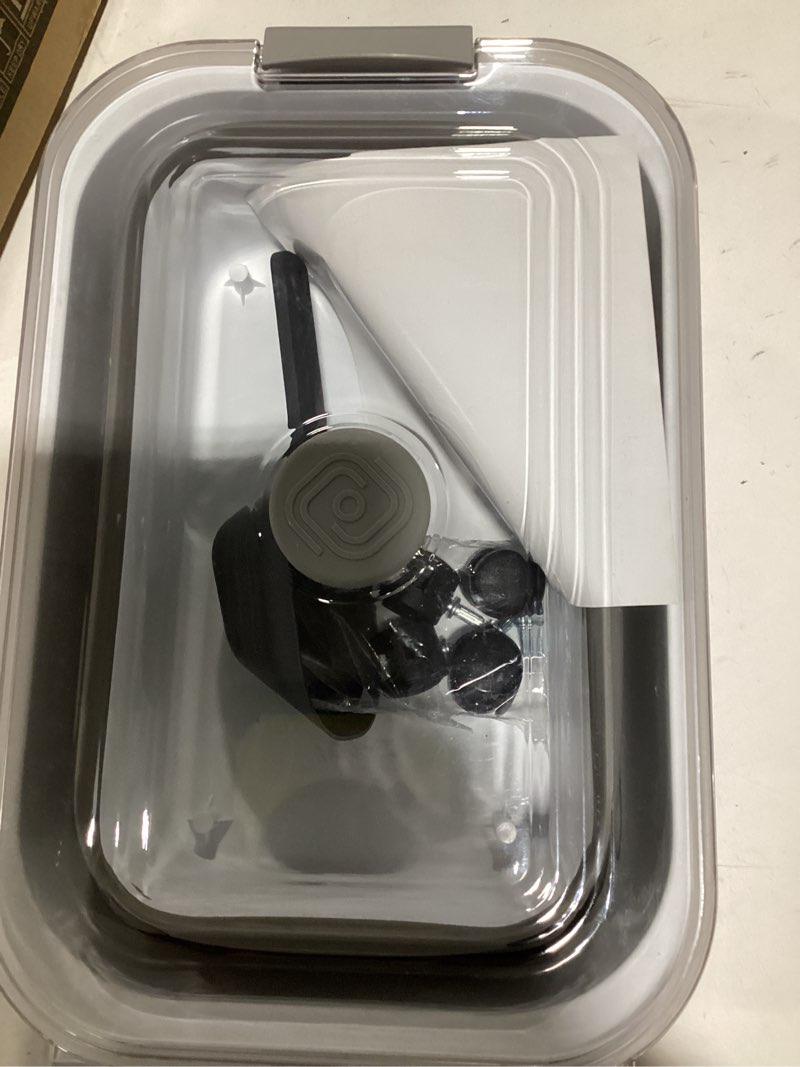 Condition photo showing New/Like New for Dog Food Storage Container, 15-23 Lbs Collapsible Dog Food Container with Transparent Airtight Lid, Wheels and Scoop, Travel Pet Food Storage Container for Cat, Dog and Bird, Keep Dry Food Fresh