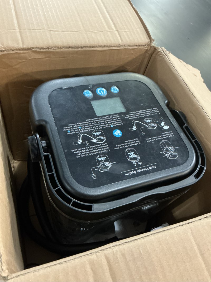 Condition photo showing As Is for Ice Therapy Machine for Knee After Surgery, Rechargeable 7 Quarts Cold Therapy Machine for Knee Replacement Pain Recovery with Timer, Compression Pad, Powerful Pump L1 Knee