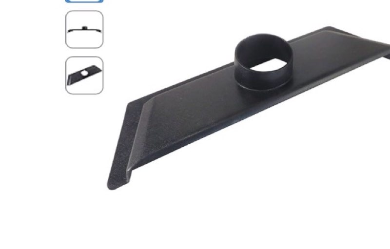 24" Wide x 7" Deep With 2" High Opening Floor Dust Sweep ABS Plastic with 4" OD Opening for Dust Collector Systems 73468