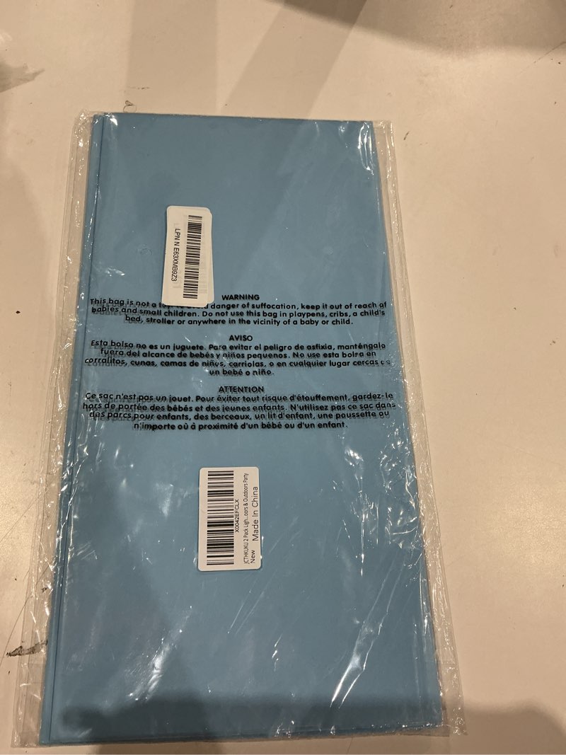 Condition photo showing Good Condition for 2 pack light blue tablecloth disposable baby blue table covers 54" x 108" blue pastel table cloths for parties bridal shower engagement wedding birthday bbq picnic indoors & outdoors party blue 2 pack