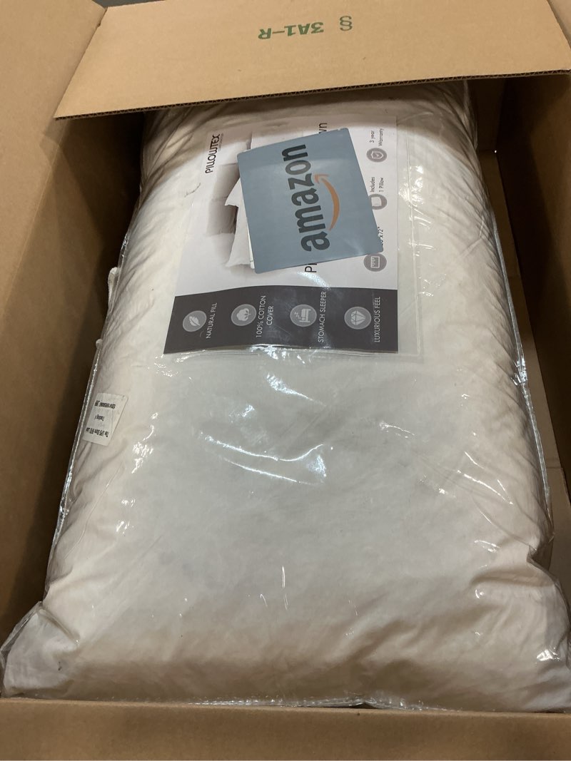 Condition photo showing As Is for White Goose Feather and Down Body Pillow – Pillows Size 20 Inches x 72 Inches 20" x 72"