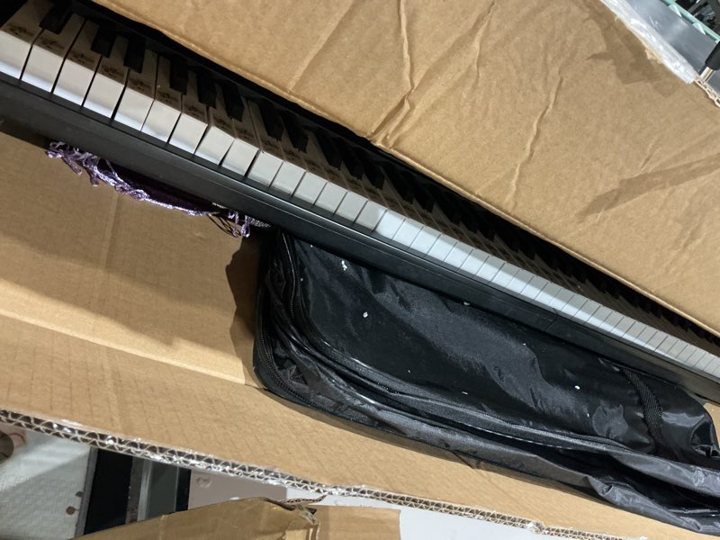 Condition photo showing As Is for glarry folding digital piano 88 keys semi-weighted standard keyboard, headphone and midi bluetooth, beginner friendly, all-in-one kit, for piano lover
