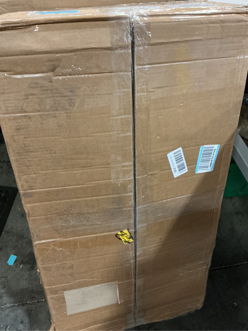 Condition photo showing Good Condition for mobile av cart - heavy duty computer cart with 2 cabinets, rolling media cart with 4 outlets & pegboard & hooks, lock brake wheels mobile computer workstation, perfect for home or office style 2: 18"d x 30"w x 40"h - 2 cabinets
