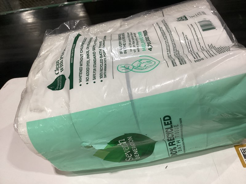 Condition photo showing Good Condition for seventh generation 2-ply recycled bath tissue  24 rolls  5 pack