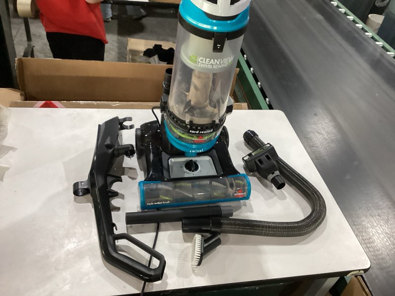 Condition photo showing As Is for Bissell 2254 CleanView Swivel Rewind Pet Upright Bagless Vacuum, Automatic Cord Rewind, Swivel Steering, Powerful Pet Hair Pickup, Specialized Pet Tools, Large Capacity Dirt Tank, Teal… Not Tested 