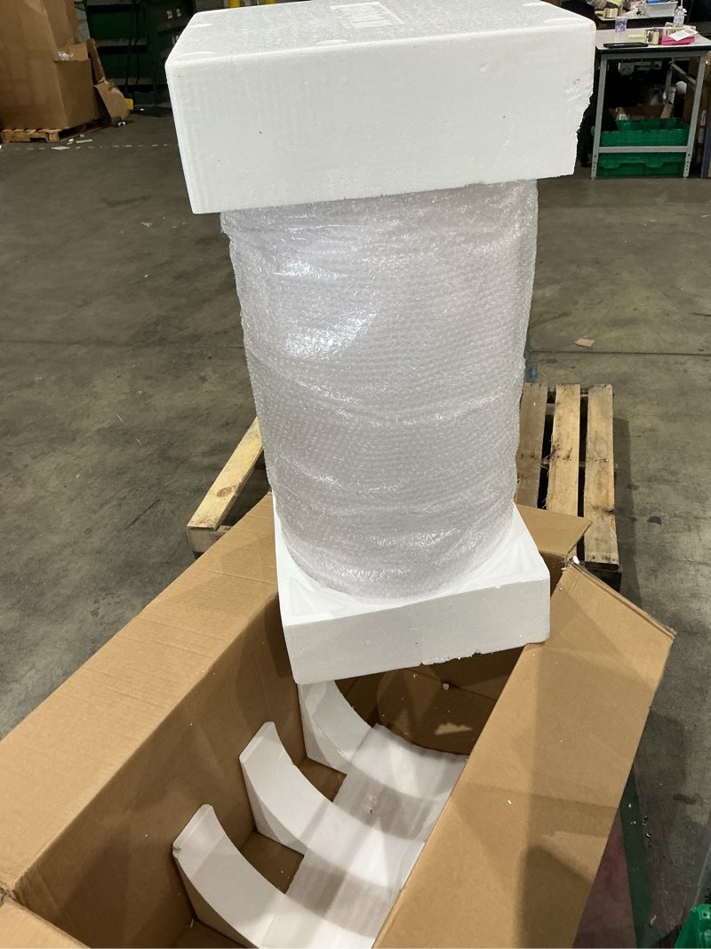 Condition photo showing Good Condition for white cylinder pedestal stands for party- 3 pieces , large white cake stand, pedestal display plinth pillars for wedding ceremony birthday party art decor--35.4''(l),29.5''(m),23.6''(s) 3pc white