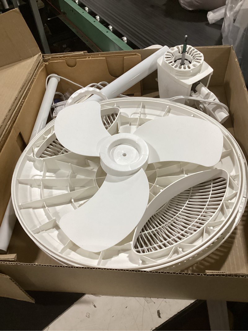 Condition photo showing As Is for lasko 2520 oscillating stand fan,white 16 inch
