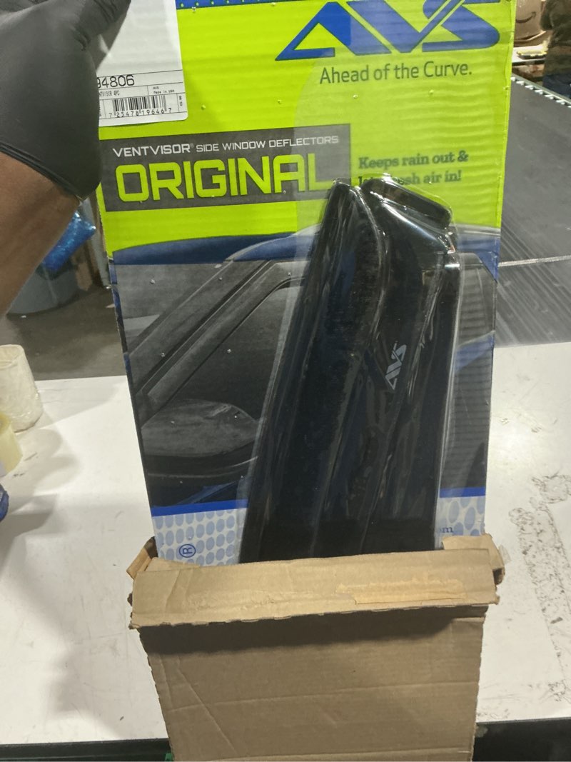 Condition photo showing New/Like New for auto ventshade [avs] outside mount rain guards for 2019-2025 ram 1500, crew cab only (new body only) | window vent visors, 4 pcs. - smoke | 94806