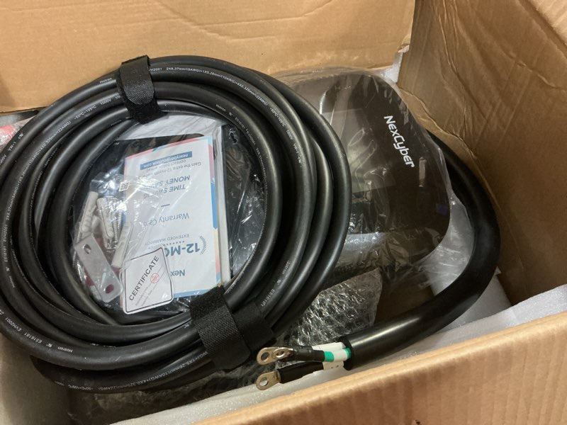 Condition photo showing Good Condition for (similar)nexcyber level 2 electric vehicle (ev) charger, 48 amp/11.5kw evse w/ j1772 connector, 240v electric car charger, 25ft cable etl certified, hardwired & no plug, app start/plug and play (hardwired) 48a, hardwired j1772