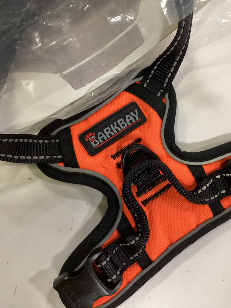 Condition photo showing Good Condition for barkbay no pull dog harness front clip heavy duty reflective easy control handle for large dog walking(orange,m) medium(chest:22.5-28") orange