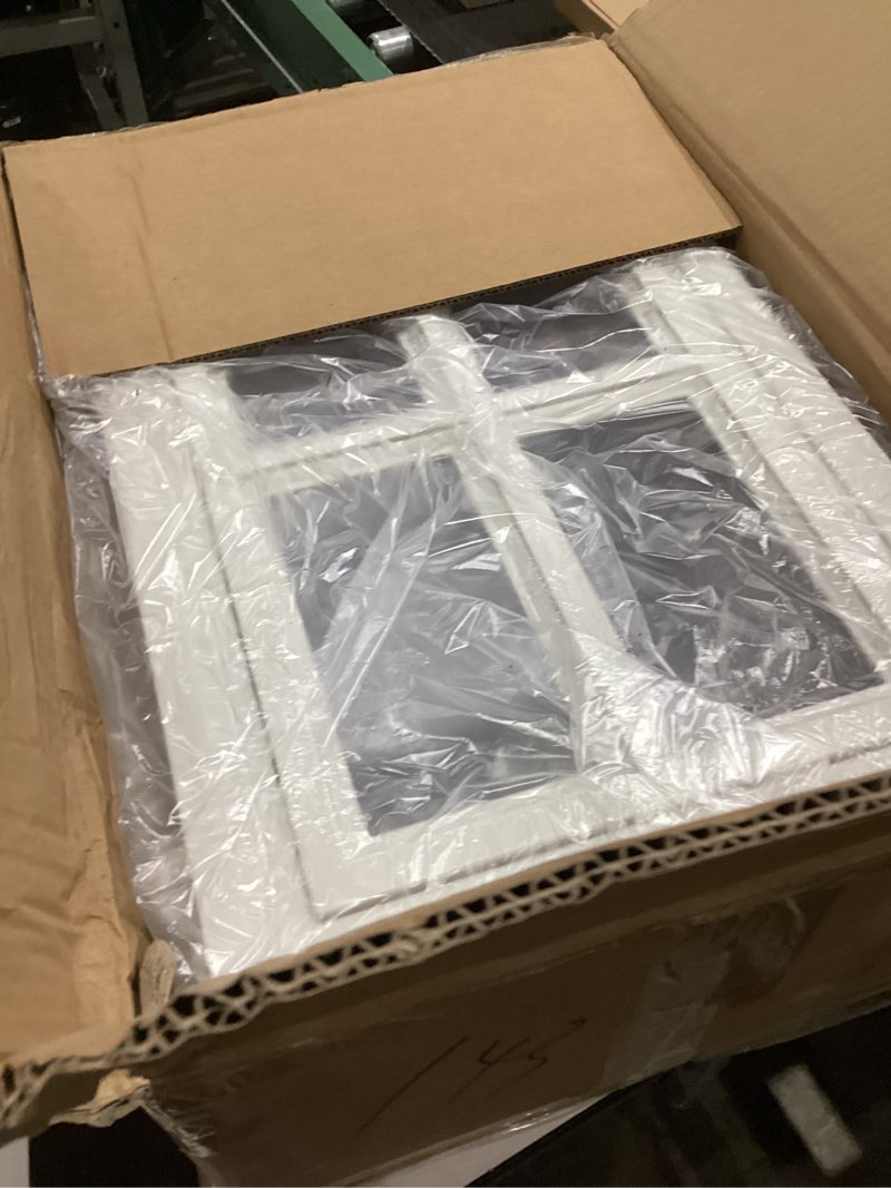 Condition photo showing Good Condition for 4 Pack Garage Door Windows, Replacement Vinyl Window Inserts with UV Resistant Resin Glass for Garage Doors, 53x35cm (Cross Design)