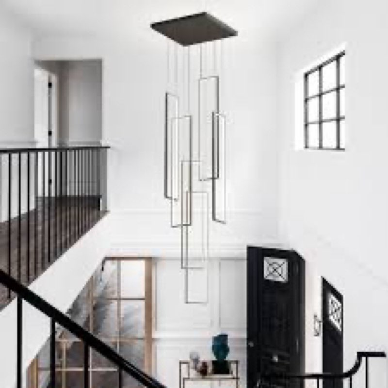  Keysha 6 - Light Unique Rectangle LED Dimmable Pendant Long Sta