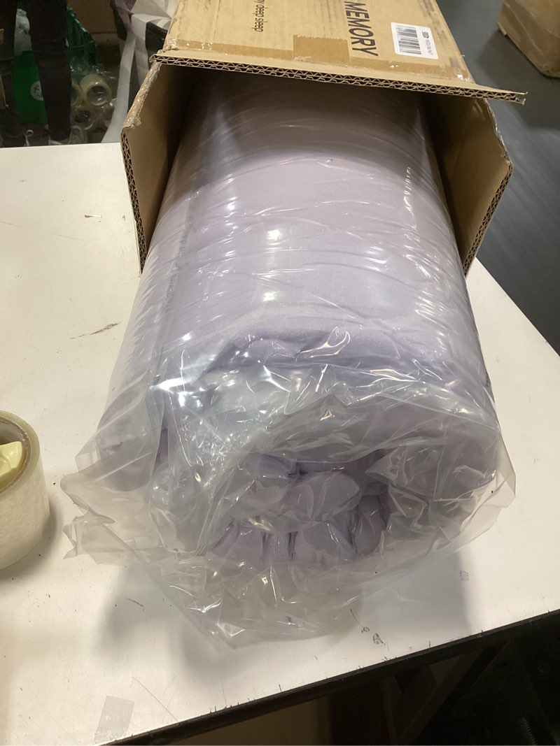 Condition photo showing New/Like New for 3 Inch Egg Crate Twin Memory Foam Mattress Topper, Cooling Gel Infused Foam Mattress Topper for Pressure Relief, CertiPUR-US Certified Twin Bed Topper, Purple, 38"×75" 3 Inch Twin Purple
