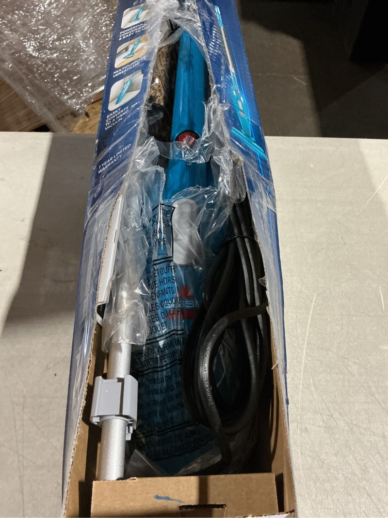 Condition photo showing As Is for bissell featherweight stick lightweight bagless vacuum with crevice tool, 2033, featherweight (blue)