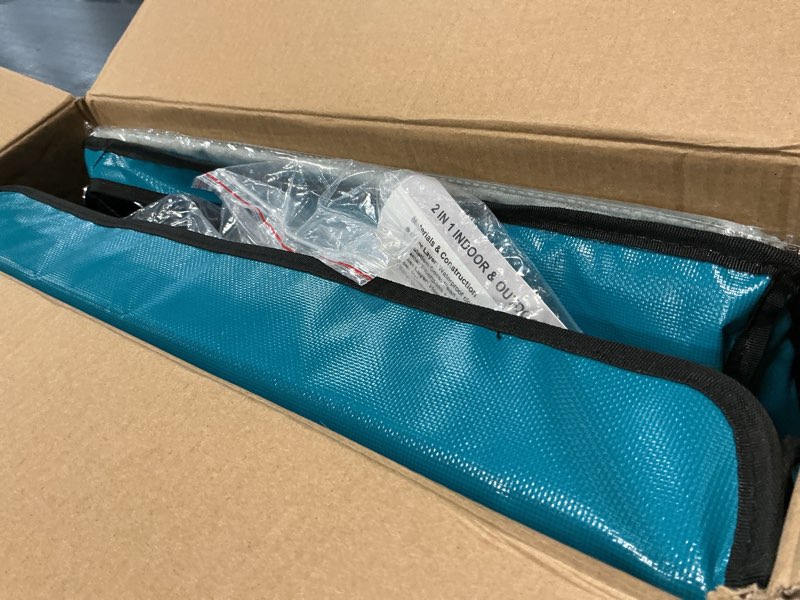 Condition photo showing Good Condition for Heated Cat House for Outside Cat in Winter, Insulated Outdoor Feral Cat Shelter with Cat Heating Pad, 2 Doors,Elevated Waterproof Heated Kitty House (Blue, 21.5"x16.5"x18") Blue Cat House 01