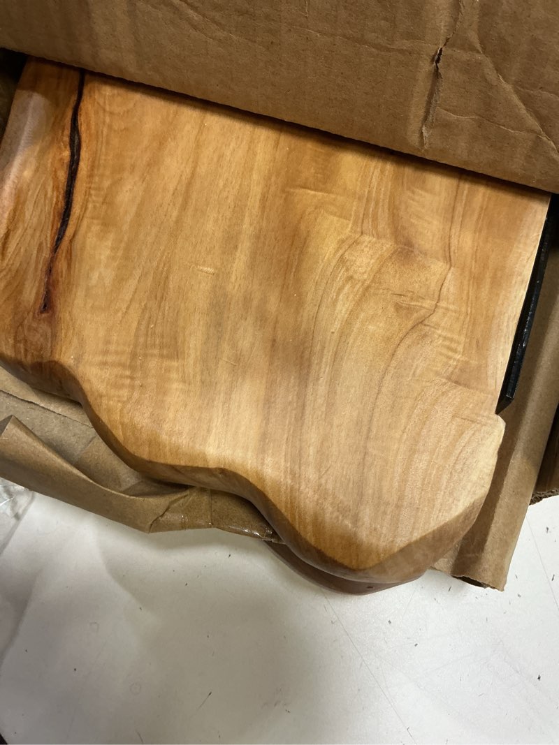 Condition photo showing Good Condition for welland 24 inch cedar natural edge floating shelf set of 2 rustic solid cedar wood floating shelves wall mounted for living room, bedroom, kitchen, bathroom, home office, entryway 24x7.87x0.87 inch