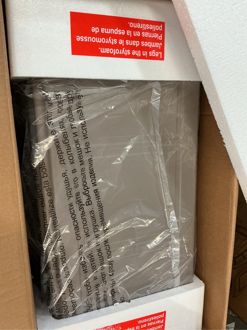 Condition photo showing As Is for duraflame infrared stove heater with remote and 3d flame effect french grey model dfi-591-05
