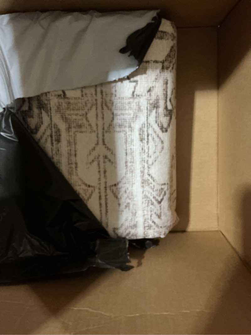 Condition photo showing Good Condition for jinchan 9x12 machine washable area rugs for living room - vintage floral stain resistant low pile ultra-thin non slip accent rug for bedroom kitchen dining room home office (9x12ft,grey) 9' x 12' (light weight) border grey