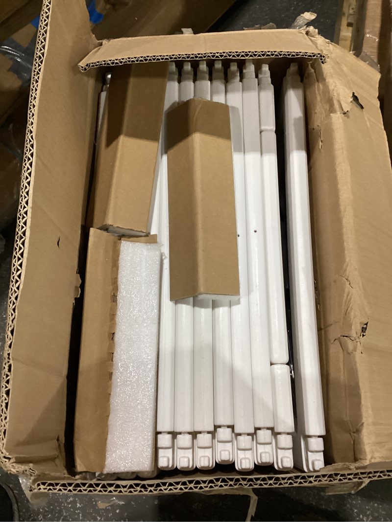Dog Playpen, 12 Panel Plastic Exercise Pen With Door, Portable Puppy Fence Outdoor, Indoor/Outdoor Dog Pen 24" H, Foldable, White(might be missing parts)