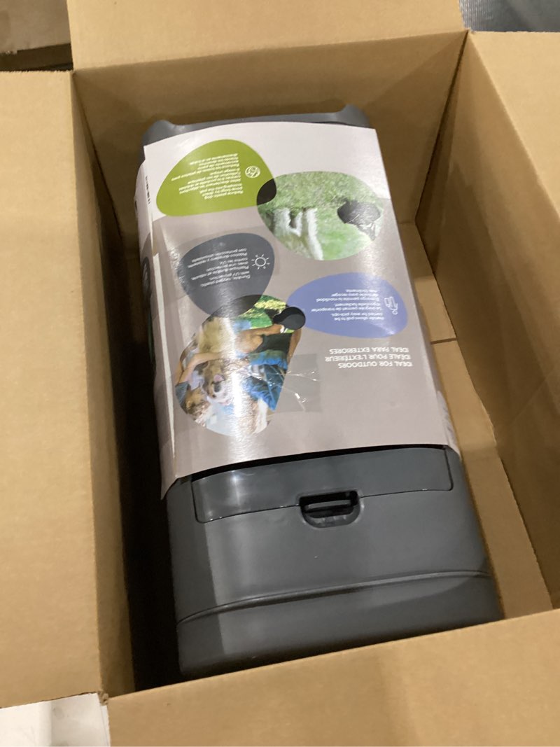 Condition photo showing As Is for Pet Genie Pail | Dog Waste Disposal System for Outdoor and Indoor Odor Control | Dog Poop Trash can | Includes 1 Square Refill Bag That Lasts up to 2 Months