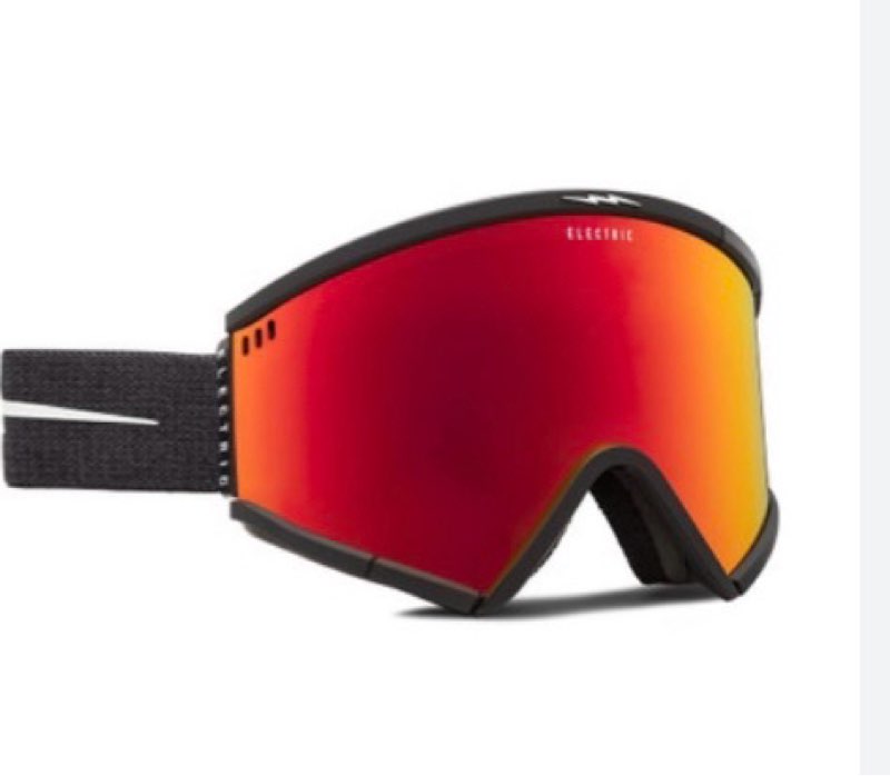 GoLight Ski Goggles,...k Frame,Full Red Rev