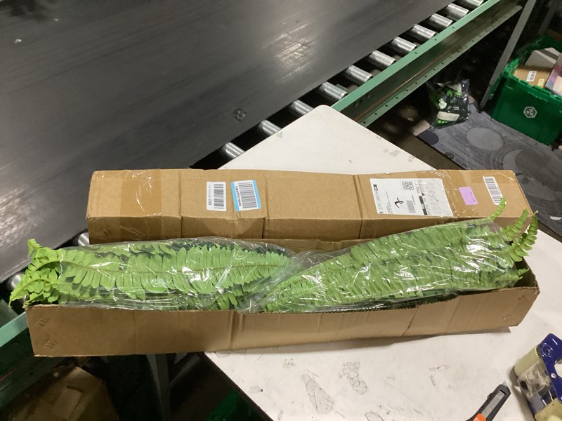 Condition photo showing Good Condition for dkaltm artificial boston fern bush- set of 2 large artificial ferns for outdoors, 45inch large faux ferns, suitable for office & living room decor, 55branches for each bouquet