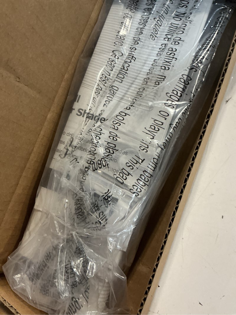 Condition photo showing Good Condition for lazblinds cordless cellular shades, no tools no drill blackout honeycomb shades pleated blinds for windows, 34'' w x 48'' h, silver white blackout-silver white 34'' w x 48'' h