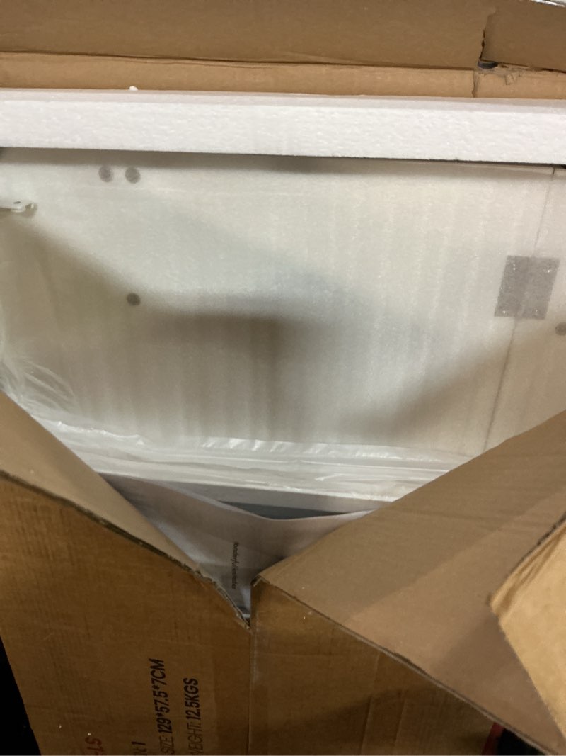 Condition photo showing Good Condition for WOHOMO Folding Desk, 47.2" Foldable Computer Desk for Bedroom, Space Saving Computer Table Writing Workstation for Home Office, Easy Assembly, White Extra Large Size:47.2 x 19.6 White