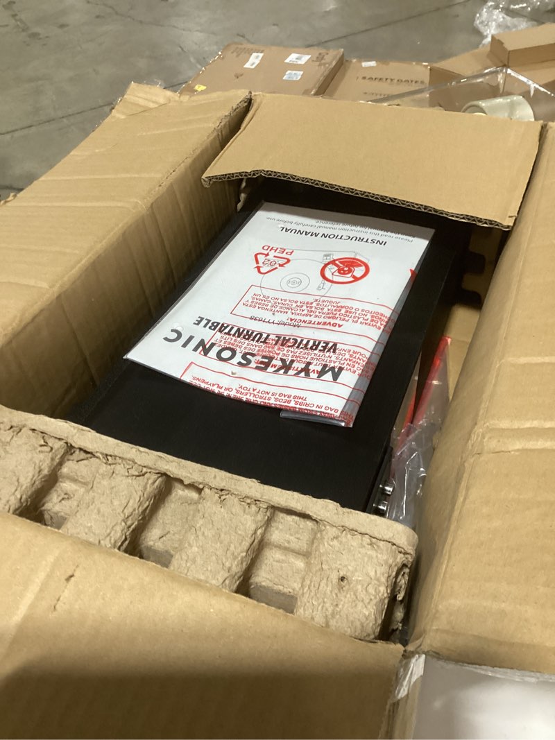 Condition photo showing As Is for Vertical Automatic Record Player Bluetooth, MYKESONIC Belt Drive Vinyl Turntable, Magnetic AT-3600L Cartridge, Bluetooth in & Out, Hi-Fi Stereo Speakers, Aux in Headphone, RCA Out, Anti-Resonance Vertical Black